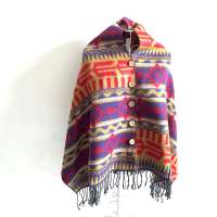 1.99usd Stock  Winter Pashmina Tartan Women Scarf  Fashion Wool Tassels Shawl with buttons