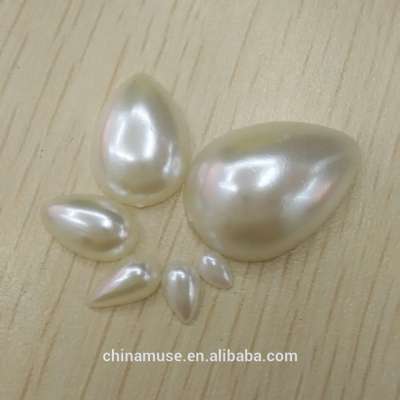 Cheap Price drop Half Round Flatback Shape ABS Imitation Loose Pearl beads without holes in diferent 7sizes