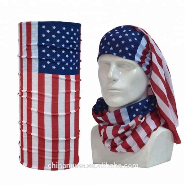 2020 American Flag Magic Scarf Neckerchief Head Wear of Bandana with Cheap price