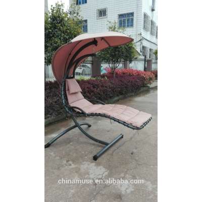 Hanging Chaise Lounger Chair Air Porch Hammock Swing Chair with Canopy