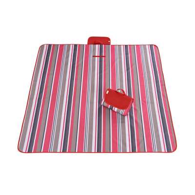 Outdoor Camping Red strips Pattern Picnic blanket waterproof camping mat